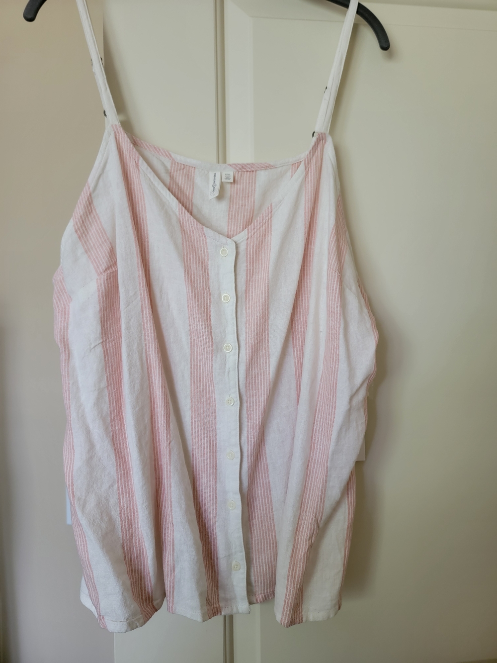 Treasure & Bond Pink and White Striped Button-Front Cami NWT $59